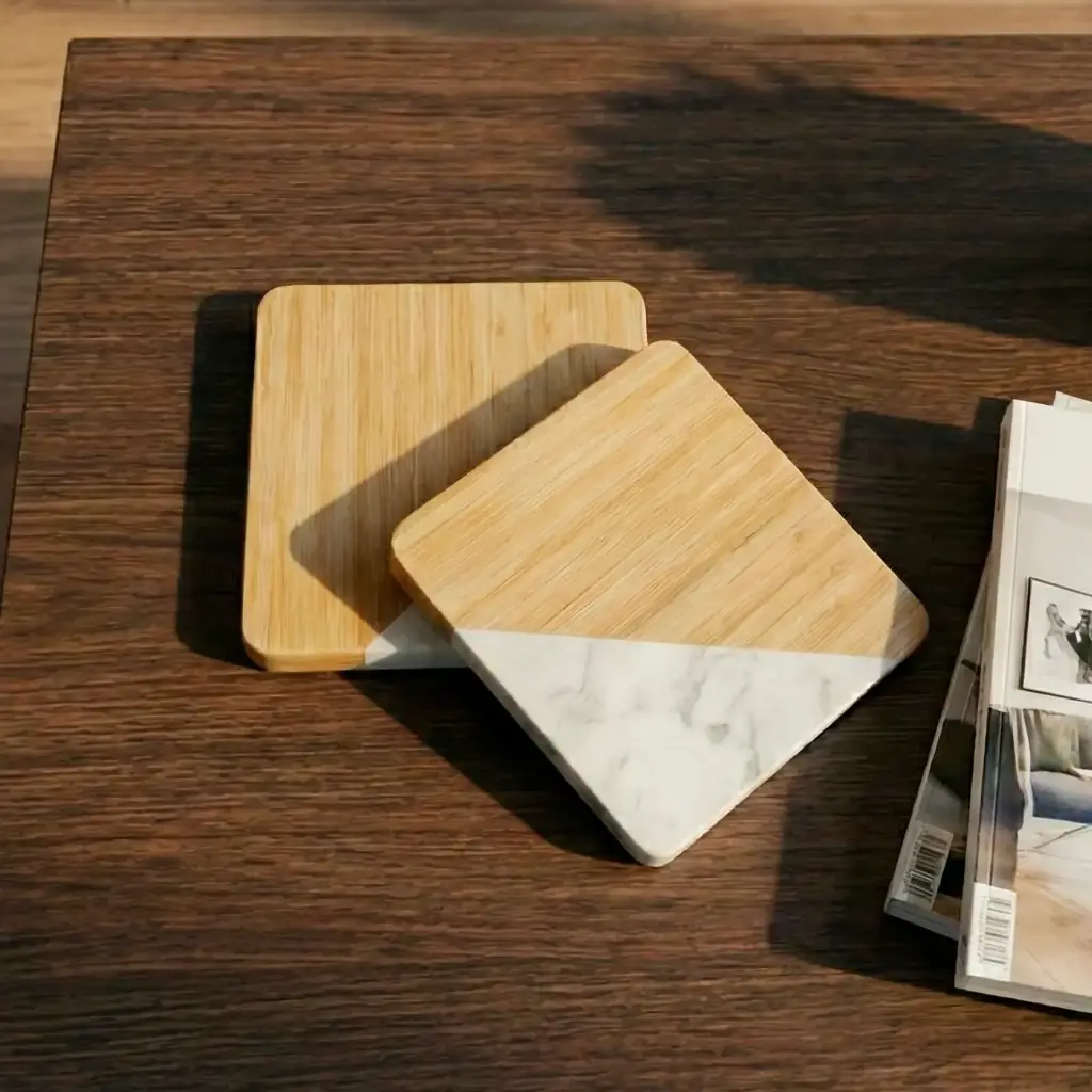 Posavasos para taza cuadrado 2 piezas