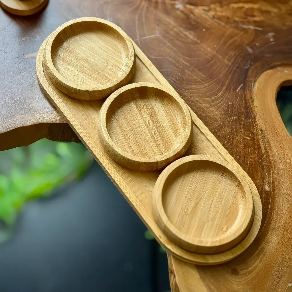 Portavasos en bamboo