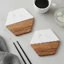 Posavasos para taza  hexágono 2 piezas