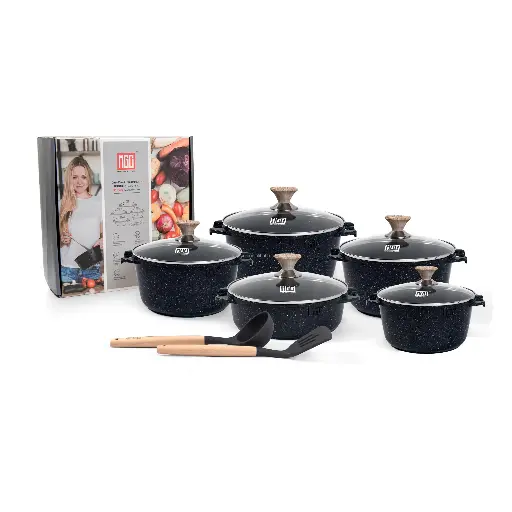 BATERIA DE COCINA 12 PIEZAS ANTIADHERENTE