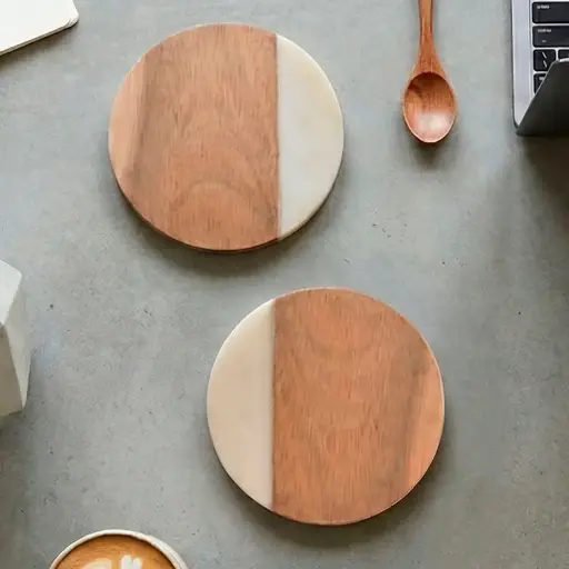 [3038-01] POSAVASOS PARA TAZAS CIRCULO 2 PIEZAS 